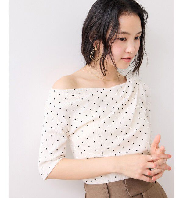 VIS「【新色追加】テレコハーフスリーブドレーププルオーバー」|Tシャツ・カットソー|