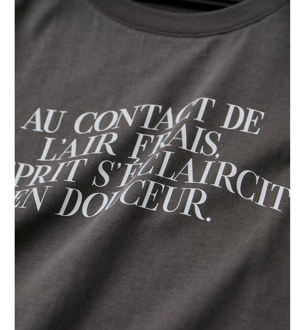 VIS「フォト＆ロゴプリントフレンチスリーブTシャツ/接触冷感」|Tシャツ・カットソー|