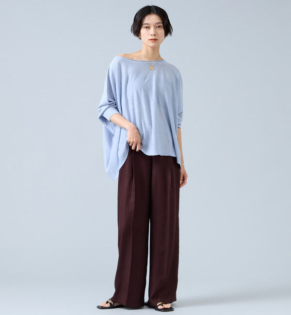 Liesse「《定番》麻調タックワイドパンツ（セットアップ可）」|その他|