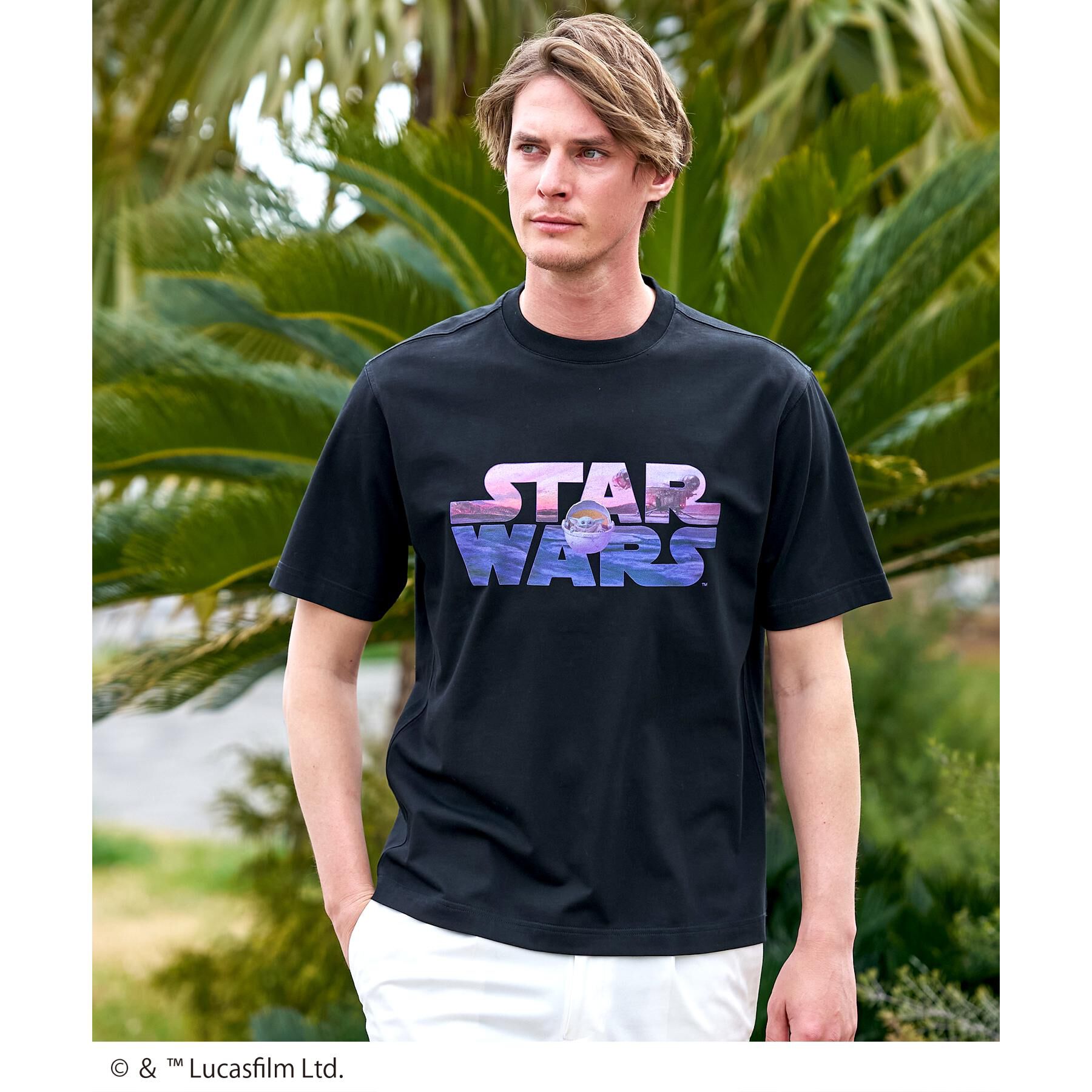 DRESSTERIOR「【接触冷感】STAR WARS ロゴTシャツ」|Tシャツ・カットソー|ブラック(019)