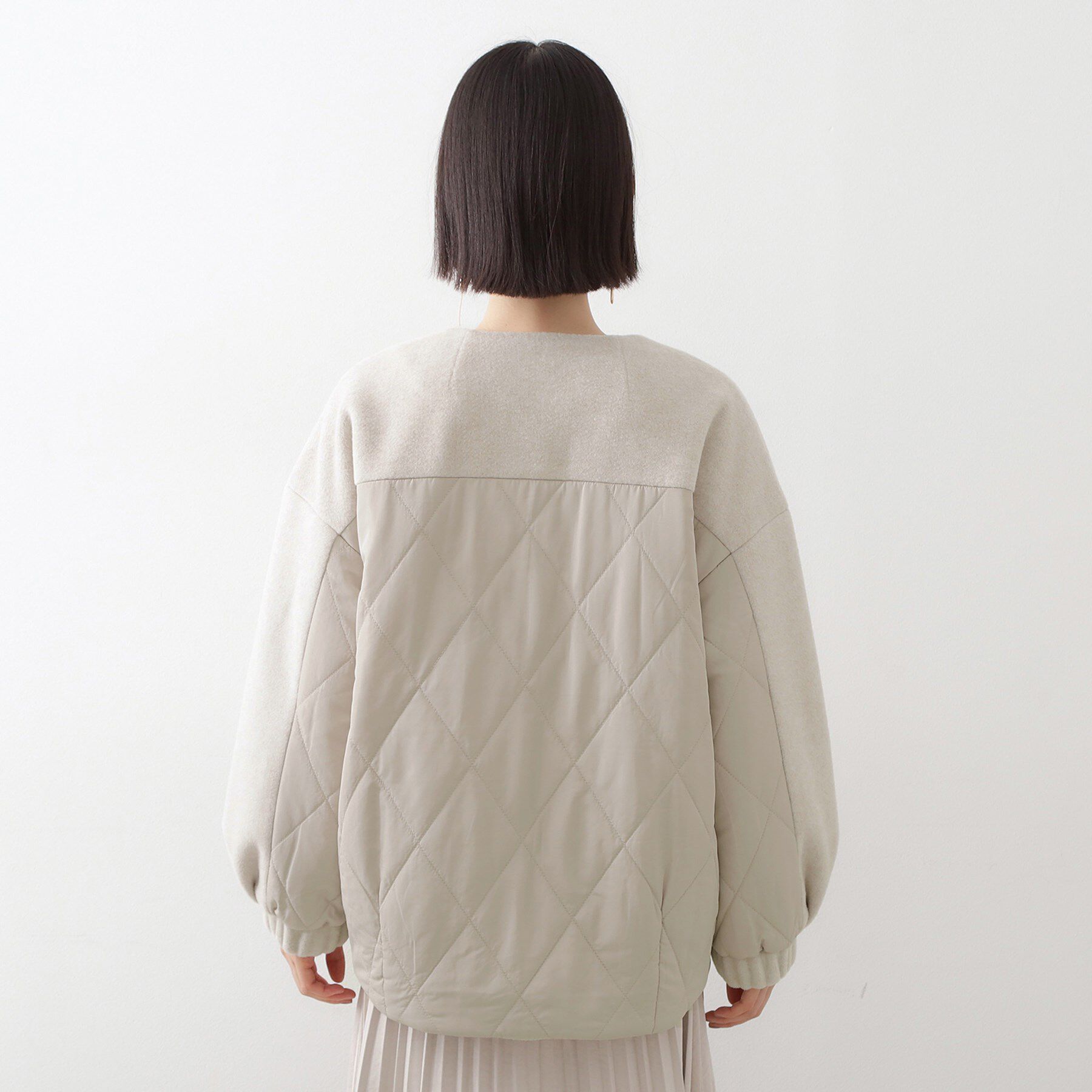 THE SHOP TK「前後で印象が変わる ドッキングノーカラージャケット」|ノーカラージャケット|