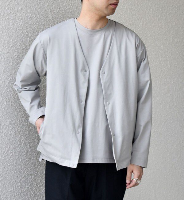 SHIPS any「【WEB限定】SHIPS any:〈吸水速乾/UVカット〉3点セットアップ Tシャツ+カーディガン+パンツ◇」|Tシャツ・カットソー|グレー