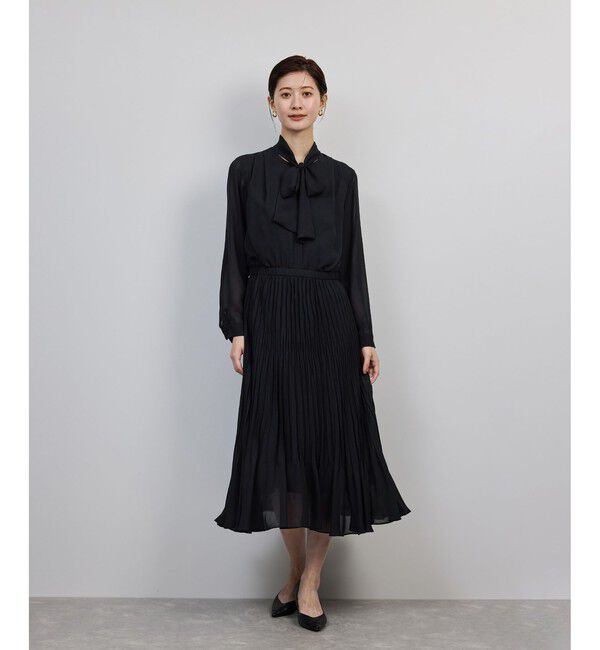 ROPE「ジョーゼットシフォンプリーツワンピース・25AW」|ワンピース|
