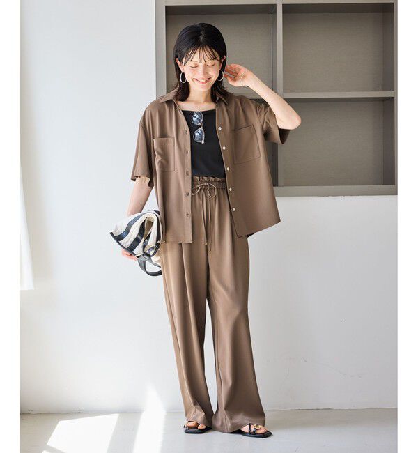 Rope&rsquo;Picnic「【ちゃんと+かわいい保証】カットジョーゼットスキッパーブラウス/UVケア・接触冷感・防シワ」|シャツ・ブラウス|