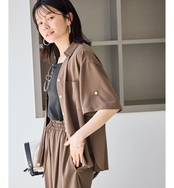 Rope&rsquo;Picnic「【ちゃんと+かわいい保証】カットジョーゼットスキッパーブラウス/UVケア・接触冷感・防シワ」|シャツ・ブラウス|