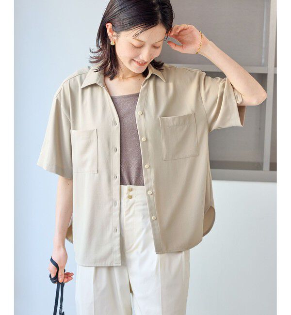Rope&rsquo;Picnic「【ちゃんと+かわいい保証】カットジョーゼットスキッパーブラウス/UVケア・接触冷感・防シワ」|シャツ・ブラウス|
