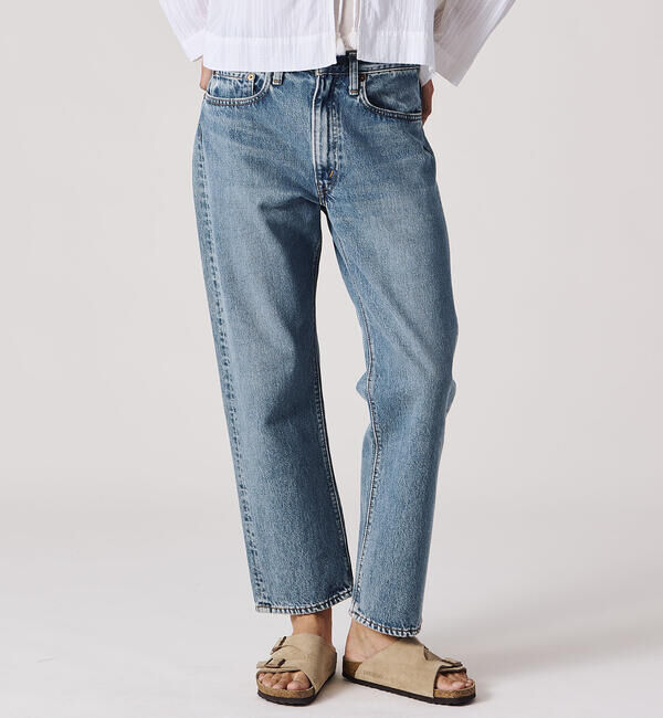  「orSlow | SHORT LENGTH 105 90'S DENIM MID USED WOMEN」|デニム|BLUE