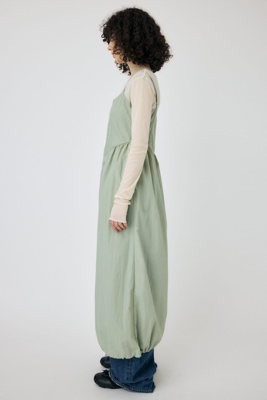 MOUSSY「FRONT ZIP NYLON キャミドレス」|ワンピース|