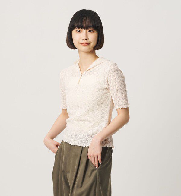 BEAUTY&YOUTH UNITED ARROWS「レース ショートスリーブ フーディ」|Tシャツ・カットソー|