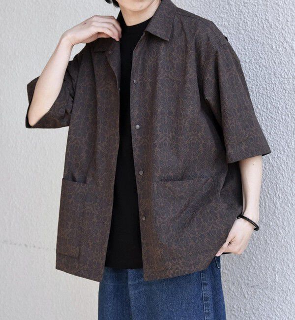 SHIPS any「SHIPS any:〈撥水/軽量/ストレッチ〉SOLOTEX(R) シアサッカー キャンプポケット シャツ◇」|シャツ・ブラウス|キャメル