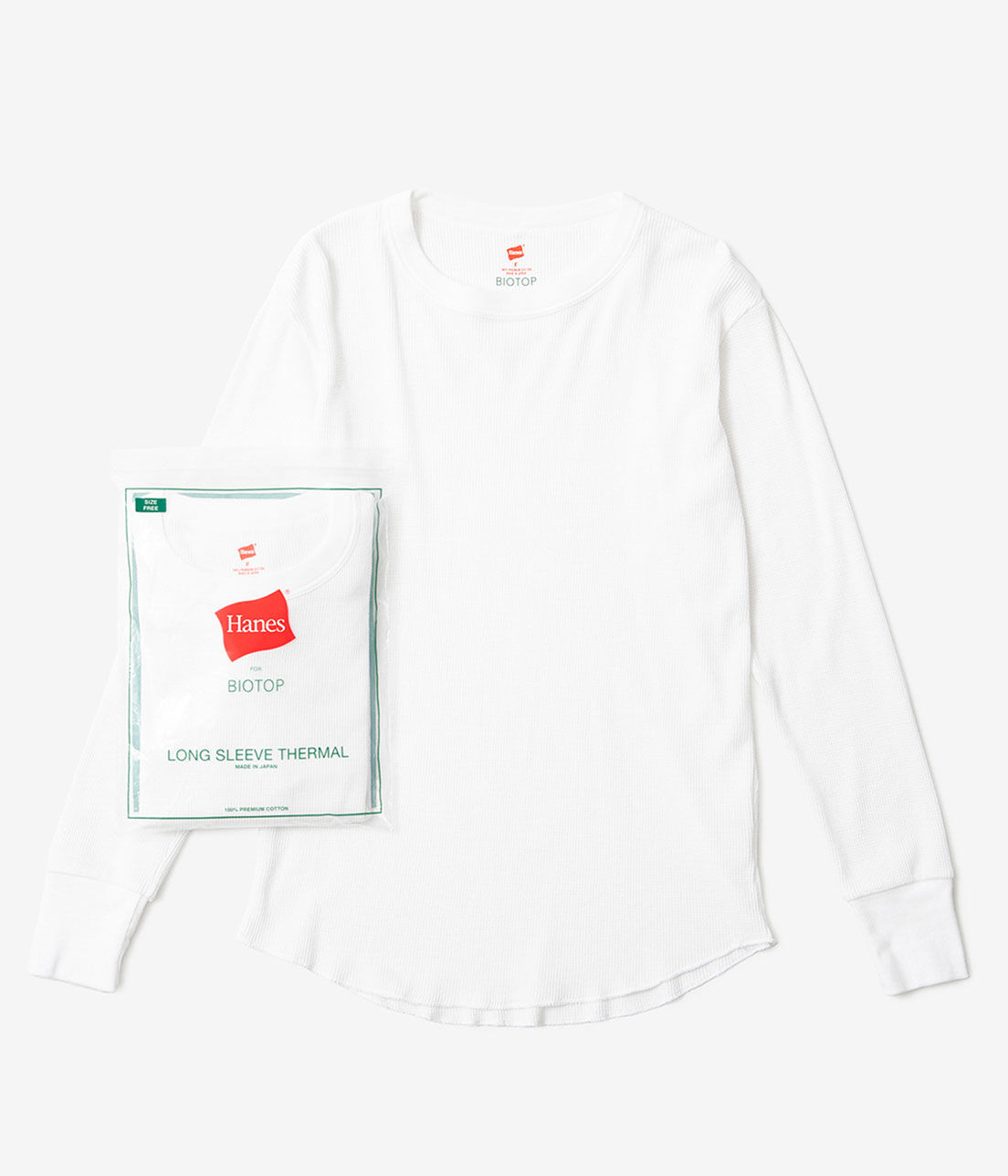 ADAM ET ROPE'「【Hanes for BIOTOP】LONG SLEEVE THERMAL」|Tシャツ・カットソー|ホワイト(10)