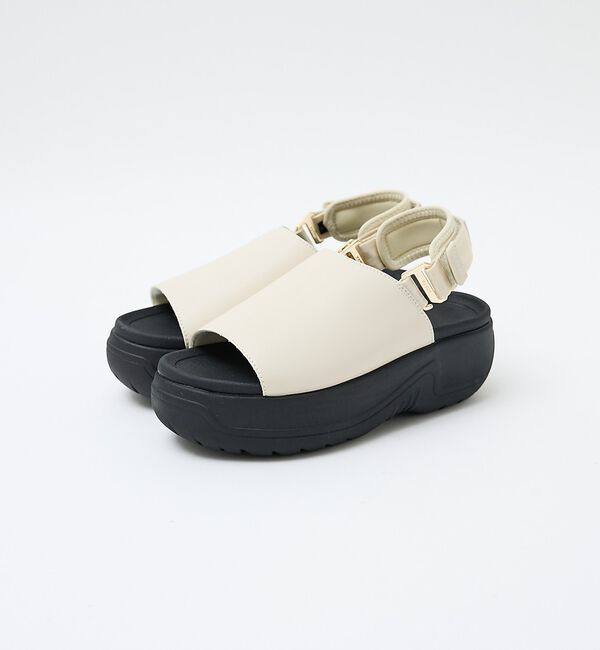 NOMINE「【SHAKA】VACAY EVOL CHUNKY レザー調 チャンキーソール ス」|サンダル|ベージュ