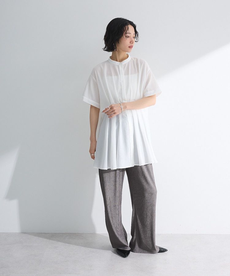 Green Parks「【WEB限定】ウエストタックシャツチュニックⅢ」|シャツ・ブラウス|