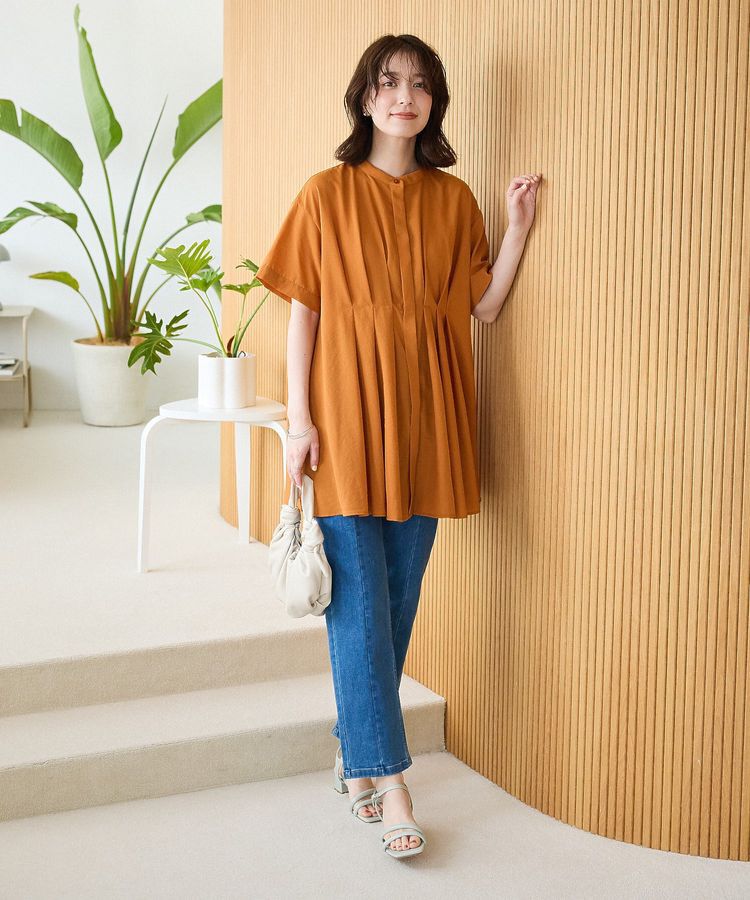 Green Parks「【WEB限定】ウエストタックシャツチュニックⅢ」|シャツ・ブラウス|
