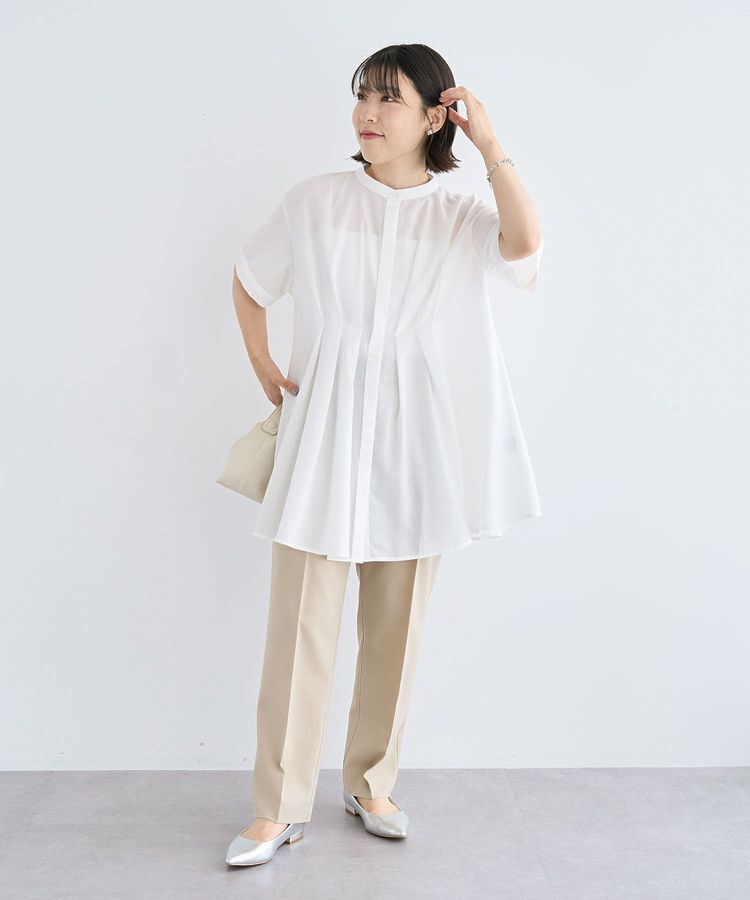 Green Parks「【WEB限定】ウエストタックシャツチュニックⅢ」|シャツ・ブラウス|