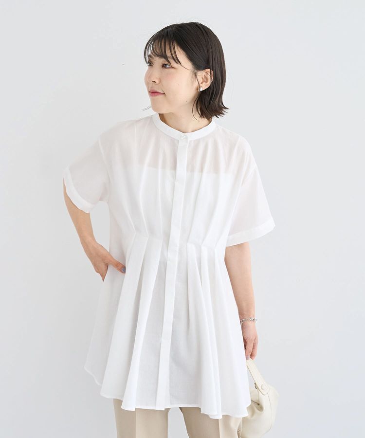 Green Parks「【WEB限定】ウエストタックシャツチュニックⅢ」|シャツ・ブラウス|