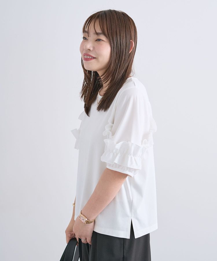 Green Parks「袖フリルプルオーバー」|Tシャツ・カットソー|
