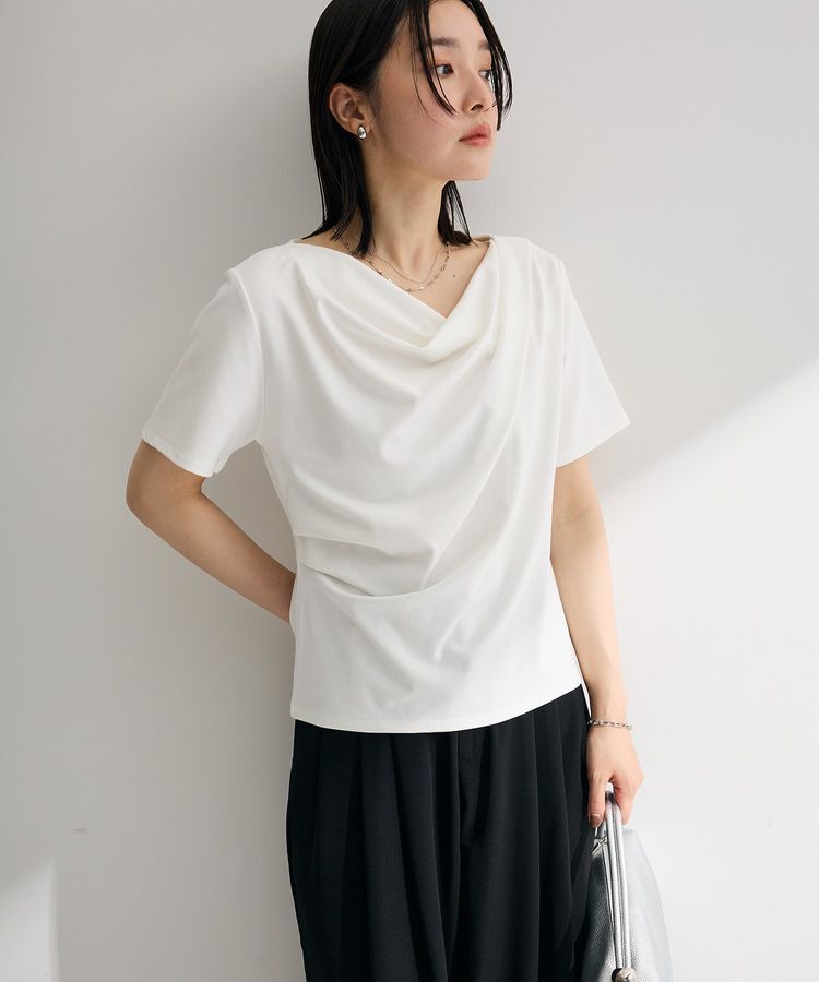 Green Parks「5分袖ドレーププルオーバー」|Tシャツ・カットソー|