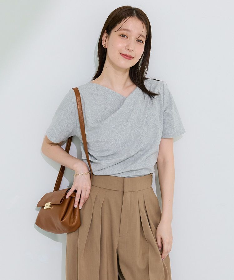 Green Parks「5分袖ドレーププルオーバー」|Tシャツ・カットソー|
