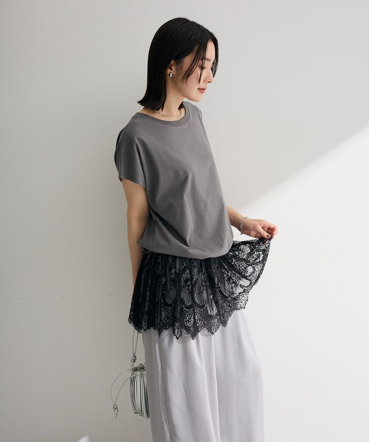 Green Parks「レースドッキングフレンチプルオーバー」|Tシャツ・カットソー|