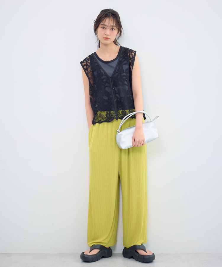 Green Parks「レース刺繍ベスト」|ベスト・ジレ|