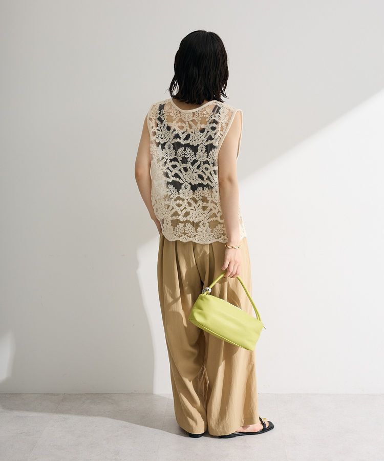 Green Parks「レース刺繍ベスト」|ベスト・ジレ|