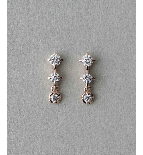 ete「ビジューピアス」|ピアス|ピンクゴールド