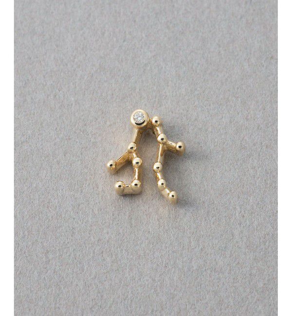 ete「[ゾディアック] K10YG ダイヤモンド ピアス /ふたご座」|ピアス|イエローゴールド