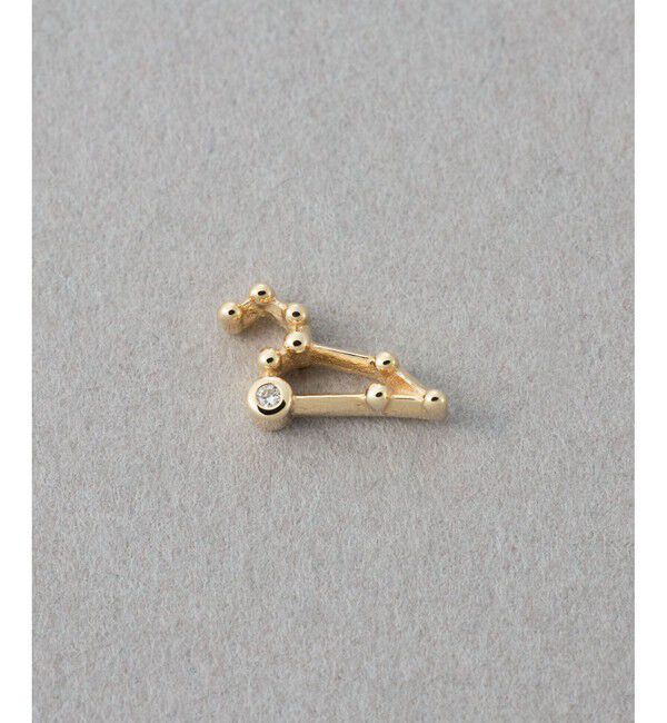 ete「[ゾディアック] K10YG ダイヤモンド ピアス /しし座」|ピアス|イエローゴールド