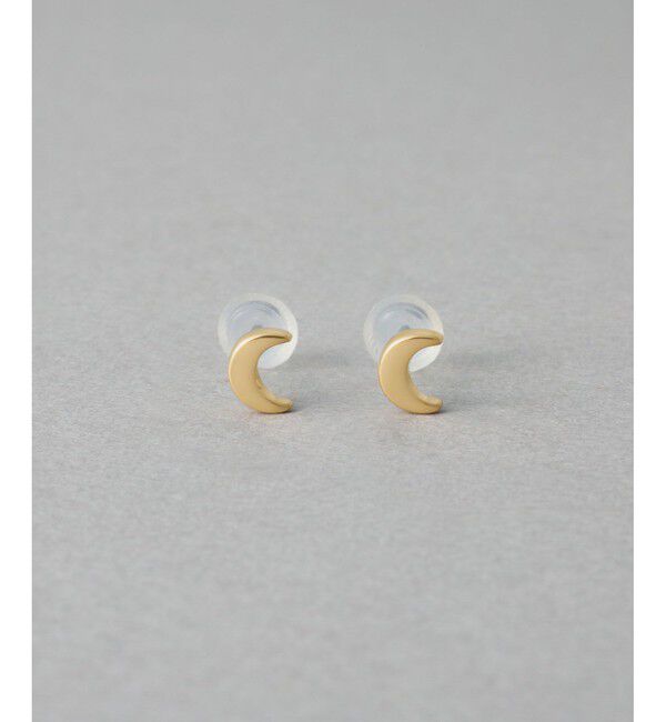 ete「ムーン ピアス」|ピアス|イエローゴールド