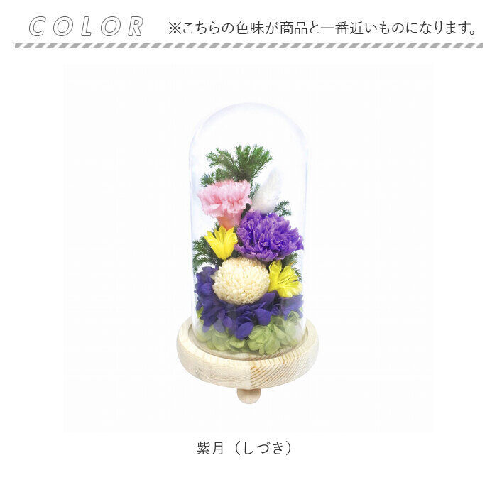BACKYARD FAMILY「プリザーブドフラワー 仏花 通販 お供えガラスドーム 光莉 ひかり お供え物 おしゃれ 枯れない」|その他|