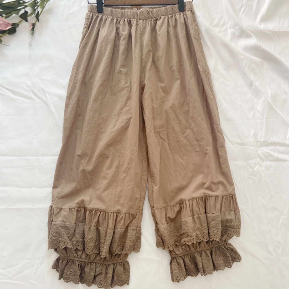BACKYARD FAMILY「ペチパンツ レース ロング 通販 ペチコート ロングパンツ インナーパンツ レディース コットン」|その他|ブラウン1