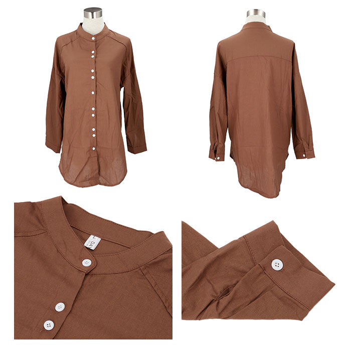BACKYARD FAMILY「シャツ レディース チュニック ブラウス 通販 ロングシャツ 長袖 ロング 長袖シャツ トップス」|シャツ・ブラウス|