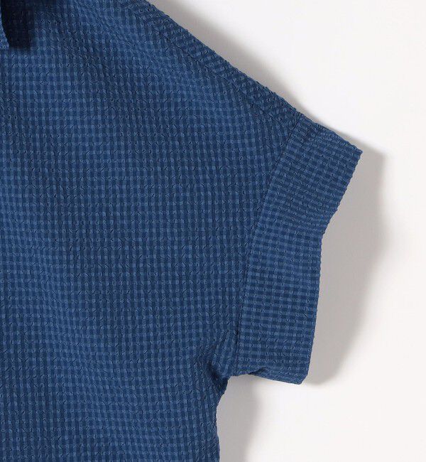 quaranciel「《予約》quaranciel:〈手洗い可能〉サッカー ドロストカラー スキッパー シャツ ブラウス」|シャツ・ブラウス|
