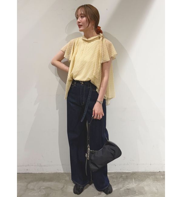 LAGUNAMOON「LMロゴセミワイドデニムパンツ」|デニム|