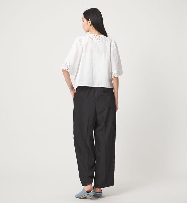 EMMEL REFINES「＜EMMEL REFINES＞EM カットワーク刺しゅう ショートスリーブ ブラウス」|シャツ・ブラウス|