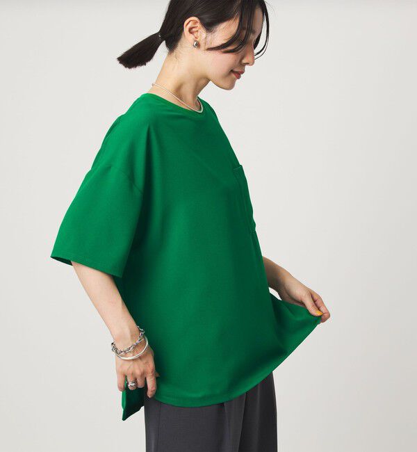 UNITED ARROWS green label relaxing「【WEB限定】＜at ease＞ジョーゼット カットソー 吸水速乾」|Tシャツ・カットソー|