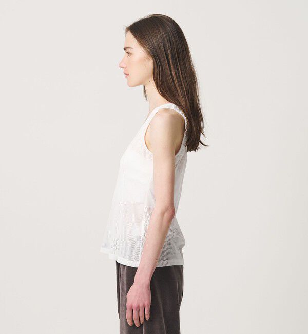 ATTISESSION「＜ATTISESSION＞メッシュ レース ノースリーブ トップス」|シャツ・ブラウス|