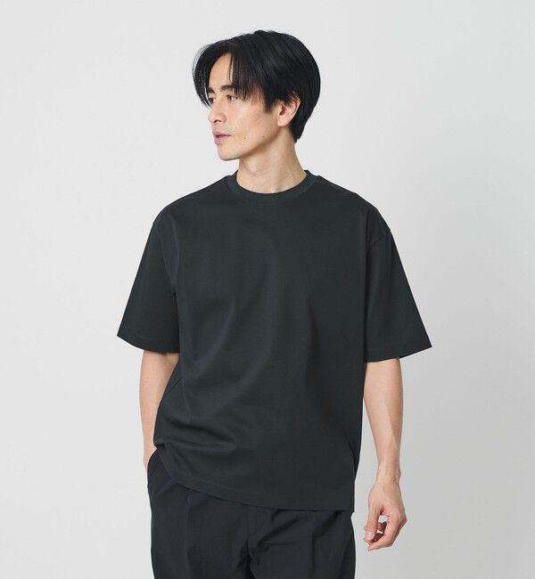 BEAUTY&YOUTH UNITED ARROWS「クール デオドラント クルーネック Tシャツ 接触冷感 抗菌防臭」|Tシャツ・カットソー|NAVY