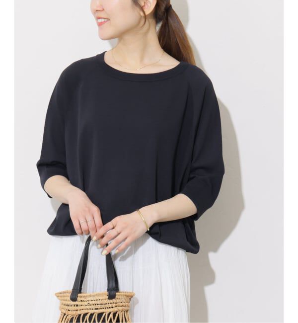 JOURNAL STANDARD relume「《追加2》接触冷感 / ウォッシャブルクールドルマンプルオーバー」|ニット・セーター|ブラック