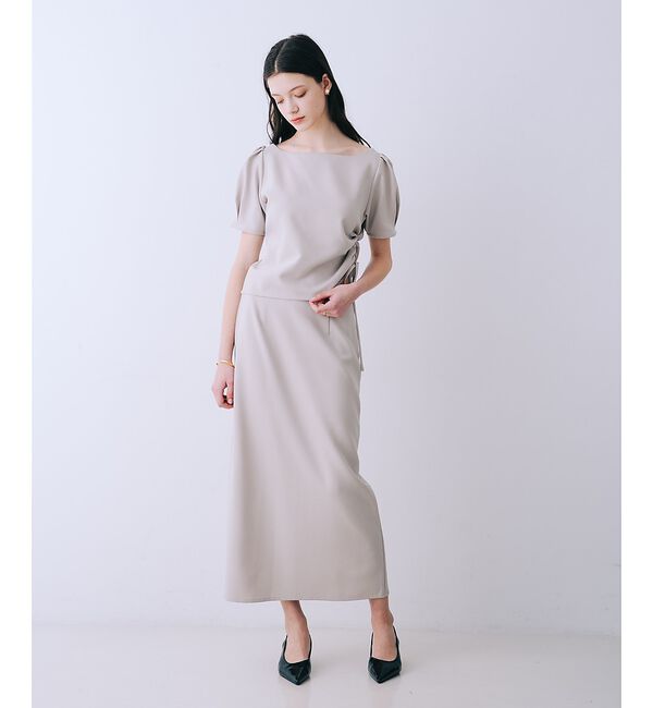 SELFIST「【kariさんコラボ】パフスリーブブラウス&times;タイトスカートセット」|ワンピース|ライトベージュ
