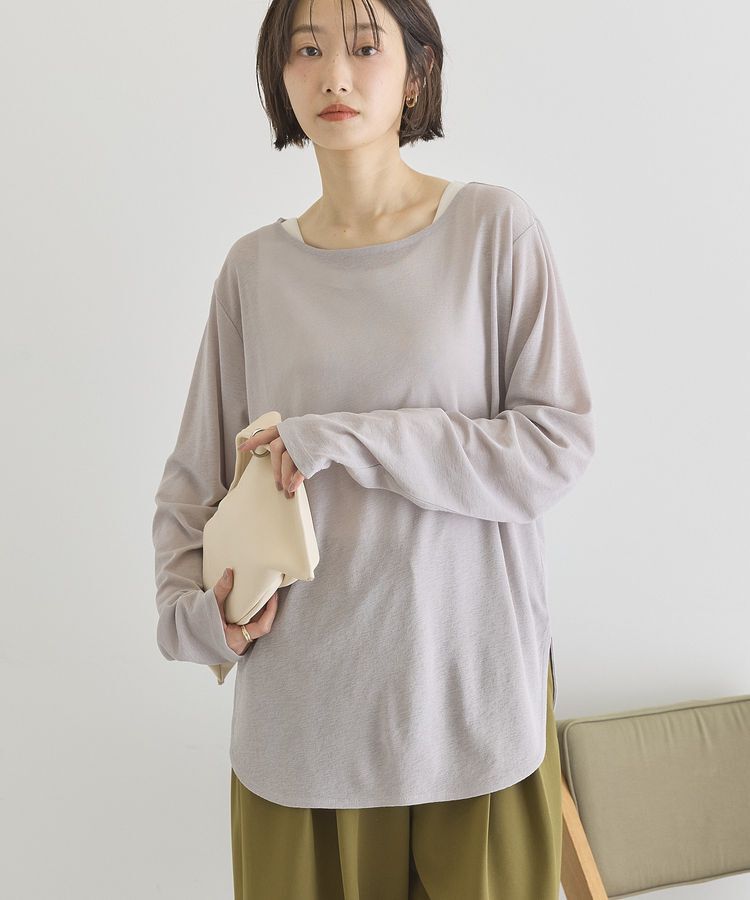 AMERICAN HOLIC「ラウンドカットシアープルオーバー」|Tシャツ・カットソー|