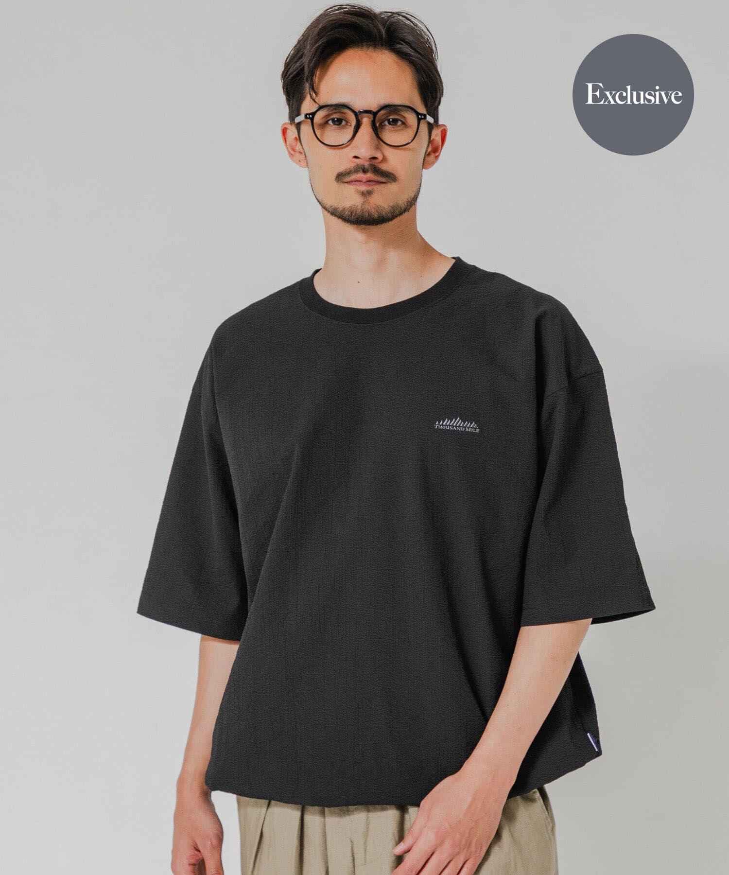 URBAN RESEARCH「『吸水速乾/UVカット』『別注』THOUSAND MILE&times;URBAN RESEARCH　WASHER CODE T-SHIRTS」|Tシャツ・カットソー|ブラック