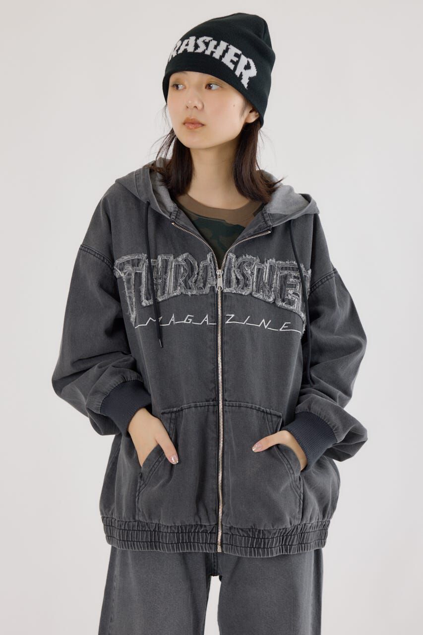 RODEO CROWNS「(THRASHER) デニムフードブルゾン」|ブルゾン・スタジャン|