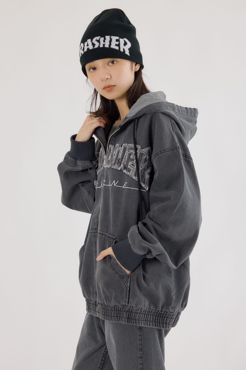 RODEO CROWNS「(THRASHER) デニムフードブルゾン」|ブルゾン・スタジャン|