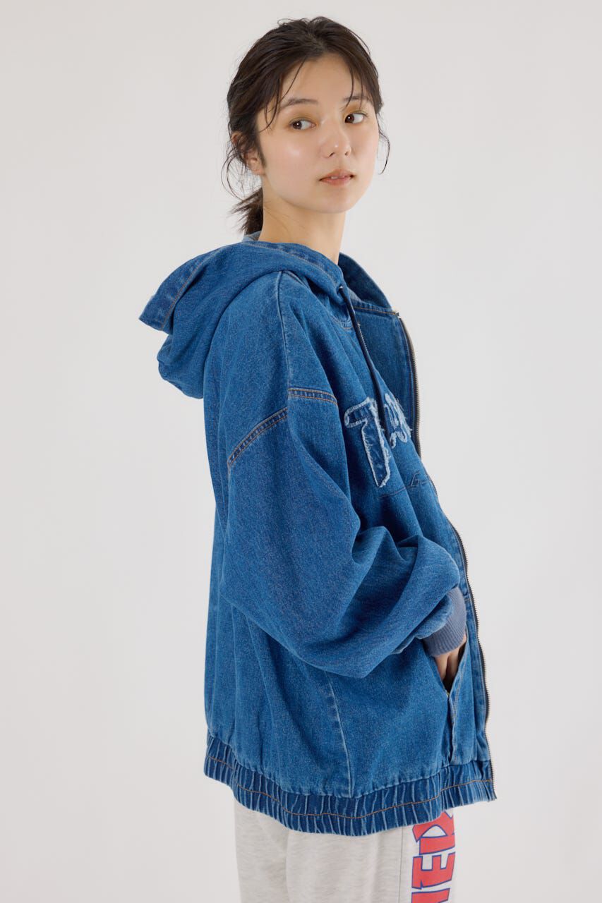 RODEO CROWNS「(THRASHER) デニムフードブルゾン」|ブルゾン・スタジャン|