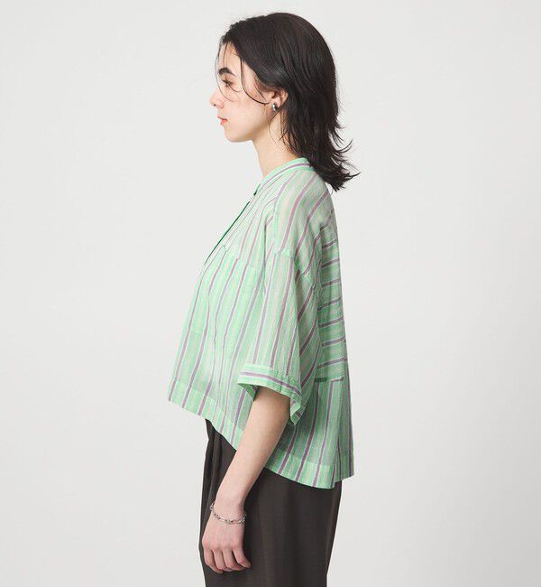 UNITED ARROWS green label relaxing「100/2 ポケット ストライプ シャツ」|シャツ・ブラウス|
