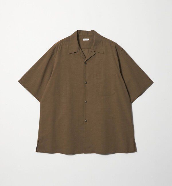 STEVEN ALAN「＜Steven Alan＞ コットン/ウール ボイル オープンカラー シャツ BOX」|シャツ・ブラウス|DK.BROWN