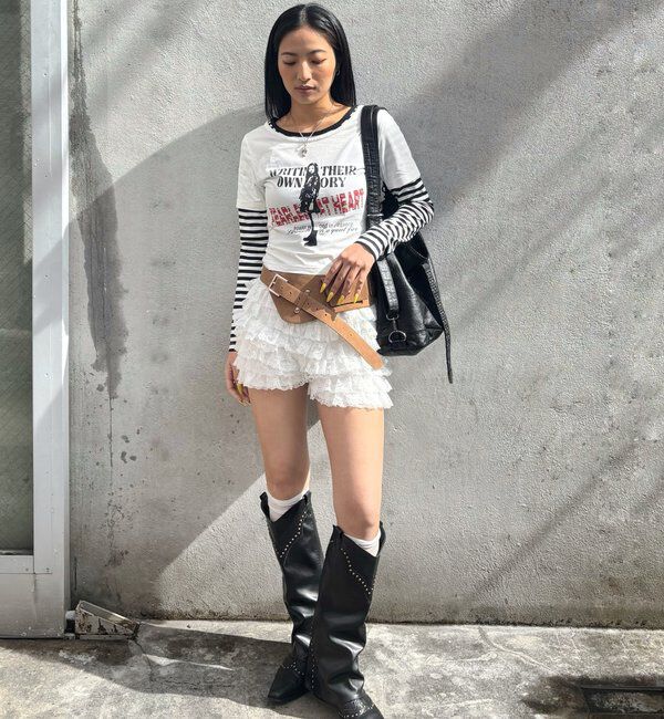  「【WEB限定】エリオット袖レイヤードトップス」|Tシャツ・カットソー|
