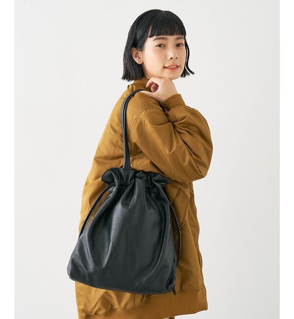collex「ロングハンドルキンチャクトートバッグ」|トートバッグ|ブラック